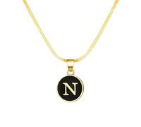 FBSHAD Necklace for Women and Girls 26 Initial Necklace Round Shape 26 Alphabet Chain A Z Mom And Sister