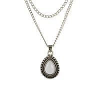 FBSHAD Personality Fashion Temperament Water Drop Alloy Double Layer Wear Necklace Pendant For Women Jewelry