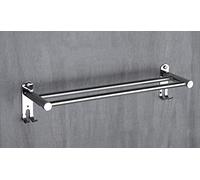 FBSHAD Rails Rack,Stainless Steel Racks,Wall Mounted Towel Rail,Bathroom Double Shelf Storage Holder,for Bathroom Kitchen and Hotel-A-60Cm,D-40Cm