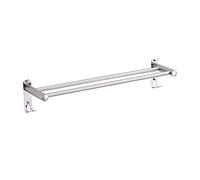 FBSHAD Rails Rack,Wall Mounted Rail,Bathroom Double Shelf Storage Holder,Stainless Steel Towel Racks,for Bathroom Kitchen and Hotel-A-50Cm,D-60Cm