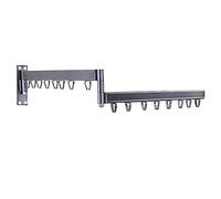 FBSHAD s,Airer Wall Mounted Drying Rack Fold Airer Balcony Invisible Hanger Holes Shelf Washing Clothes Pole Rotatable Bathroom Towel Rail