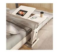 FBSHAD Sofa Side Table Height Adjustable C Shaped End Table, Foldable Couch Desk Table with Tiltable Table Top, Sofa Bedside Laptop Stand TV Tray with Storage Basket, Snack Side，B