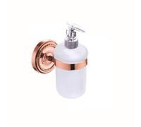 FBSHAD Solid Brass Accessories Set with Robe Hook Paper Holder Bar Ring and Soap Dispenser Rose Gold Bath Towel Rack Bathroom Sets for Elegant Decor