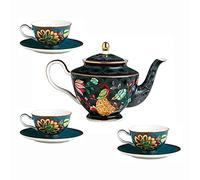 FBSHAD Tea Sets with Teapot Porcelain Tea Sets, Tea Set for Adults Tea Cup and Saucer Vintage Coffee Cups Set for Afternoon Tea