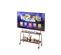 FBSHAD TV Stand Mobile TV Stand for 43-75 Inch,TVs Stand with Silent Casters and Wooden Shelves, Rolling TV Cart for Home, Office, Hotel