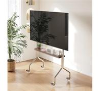 FBSHAD TV Stand Mobile TV Stand for 43-75 Inch,TVs Stand with Silent Casters and Wooden Shelves, Rolling TV Cart for Home, Office, Hotel