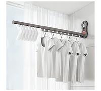 FBSHAD Wall Mounted Laundry Rack with Folding Hanger Indoor Aluminum Telescopic Clothes Rail Punch Installation Suction Cup Easy Disassembly
