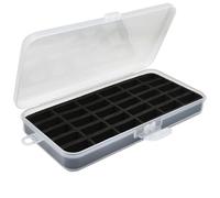 Fbshicung 30 Grids Bobbin Box for M-Class Jumbo Bobbin Plastic Thickened Sponge Clear Bobbin case for Household Craft Sewing Tool