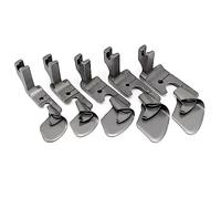 Fbshicung FB-252 5 Piece Industrial Curved Scroll Hemmer Foot (3.2mm/4.8mm/6.4mm/8mm/9.5mm) Alloy Steel Presser Foot for Singer, Brother, Juki & More