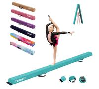 FBSPORT 300 CM Balance Beam, Gymnastics Balance Beam for Kids, Floor Balance Beam, Folding Gymnastics Beam for Training, Green