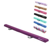 FBSPORT 6ft Balance Beam: Folding Floor Gymnastics Equipment for Kids Adults,Non Slip Rubber Base, Gymnastics Beam for Training, Practice, Physical Therapy and Professional Home Training