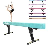 FBSPORT Adjustable Gymnastic Balance Beam 244CM,5 heights Adjustable High and Low Level Floor Beam Highly Stable Gym Practice Training Equipment for Kids