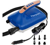 FBSPORT Electric SUP Pump 20PSI, 12V DC Pump for Portable Inflatables with Automatic Shut-off Function and LCD Function, Inflation and Deflation 2-in-1 for Paddle Board Kayak Mattress Tent and Boat