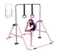 FBSPORT Gymnastics Bar, Folding Horizontal Bar Gymnastics Equipment for Kids Home Training, Expandable Gymnastics Training Bar Junior with Adjustable Height for Girls Boys