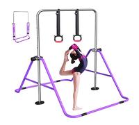FBSPORT Gymnastics Bar, Folding Horizontal Bar Gymnastics Equipment for Kids Home Training, Expandable Gymnastics Training Bar Junior with Adjustable Height for Girls Boys