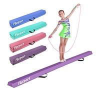 FBSPORT Gymnastics Beam 270cm 9ft PU Leather, Folding Balance Beam Gymnastics Equipment for Home Girls Kids Adults Training, with Carry Handles Anti-Slip Base