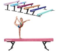 FBSPORT gymnastics beam balance beam gymnastic kids 244CM,5 heights Adjustable gym beam gymnastics high beam Highly Stable Gym Practice Training Equipment for Kids for home