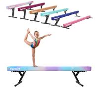 FBSPORT gymnastics beam balance beam gymnastic kids 244CM,5 heights Adjustable gym beam gymnastics high beam Highly Stable Gym Practice Training Equipment for Kids for home
