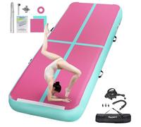 FBSPORT Inflatable Gymnastics Mat 3 M Tumbling Mat 20 CM Thick with Electric Air Pump for Home Gym Yoga Pilates Water Fun