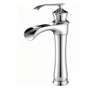 FBUKE High Rise Basin Mixer Tap, Waterfall Tall Bathroom Sink Tap Chrome | NO SPLASHES,WATERFALL FLOW,NO DRIPPING,HEALTHY