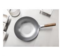 FBW14 14" Flat London Wok Commercial Chinese Thai Indian Restaurant Takeaway Pan