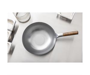 FBW14 14" Flat London Wok Commercial Chinese Thai Indian Restaurant Takeaway Pan
