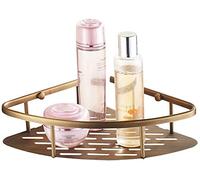 FBWSM Antique Bronze Copper Bathroom Corner Shelf Wall Mount Shower Caddy Basket Storage Organiser Triangular Tub Rack Stand Rustproof Brass Floating Shelving Organiser Shelves