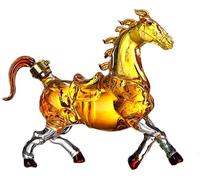 FBWSM Wine Decanter, Horse Design Whiskey Decanter, High Borosilicate Glass, Perfect For Drinker/Wine Lovers, Great Gift (1000Ml)