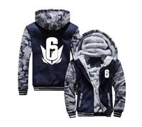 FBWZSAG Mens Comfortable Hoodie for Rainbow Six Siege Long Sleeve Tops Hoody Color-blocking Jacket Fall Winter Hooded Sweatshirt with Pocket Street Wear Outwear-Camo-A||XL