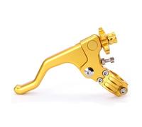 Fbxmjoa Brake Lever Handle 22MM CNC Short Stunt Clutch Lever Easy Pull Cable for CRF250R CRF450R CRF230F XR230(Gold)