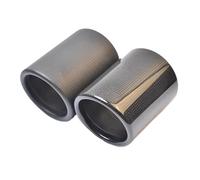 Fbxmjoa Exhaust Tip Trim 1 Piece Car Universal Case Glossy Matt Exhaust Housing Carbon Fiber Pipe Tip Cover Exhaust Tail Tip(76mm Curly glossy)