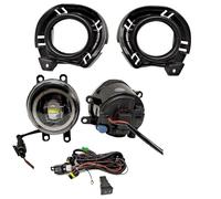 Fbxmjoa Front Fog Light Assembly Car Lights Harness Wiring Cover Grille Halogen For Toyota For Corolla For Axio For Fielder 2015 2016 2017 automotive fog lamp(Blue ring set)