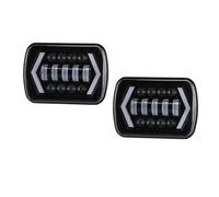 Fbxmjoa Front Lamp 7x6'' 5X7 LED Headlight White DRL For Dodge For Ramcharger For Ram For Pickup For W250 For Van 1986 1987 1988-1993 Headlamp Assembly(2 piece A)