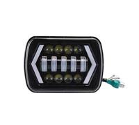 Fbxmjoa Front Lamp 7x6'' 5X7 Waterproof LED Projector Headlight Bulb Hi-Lo Beam Halo For Dodge Ramcharger Ram Pickup W250 Van 1986-1993 Headlamp Assembly(A)