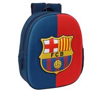 Safta School Backpack F.C. BARCELONA 3D - Trolley adaptable, 27x10x33 cm, Blue/Maroon