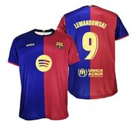 Fc Barcelona 24/25 9 Lewanddowski Home Short Sleeve T-shirt