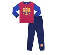 FC Barcelona Boys Long Football Pyjama Set PJs for Kids (6-7 Years) Red