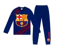 FC Barcelona Boys Long Pyjamas Official Football Gift Reflex Blue - Age 3-4 Years