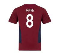 FC Barcelona Boys Pedri 8 Poly T-Shirt Red 12-13 Years