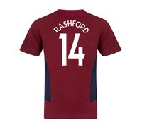 FC Barcelona Boys Rashford 14 Poly T-Shirt Red 8-9 Years