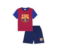 FC Barcelona Boys Short Football Pyjama Set PJs for Kids (13 Years) Red