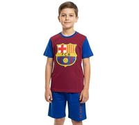 FC Barcelona Boys Short Football Pyjamas PJs Set For Kids