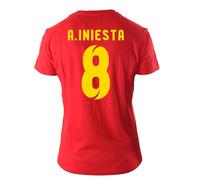 FC Barcelona Junior Andres Iniesta Visca El Barca Hero T-Shirt in Red | Size: 3-4 Years FC Barcelona Red 3-4 Years