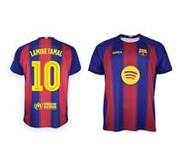 FC Barcelona Lamine Yamal Jersey 25/26 | Adult Home | Official Stadium Replica with Name and Barça Print, Red and Blue, L