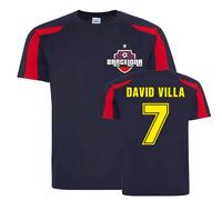 FC Barcelona Men's David Villa Sports Training Jersey in Navy | Size: Medium FC Barcelona Navy M
