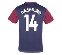 FC Barcelona Mens Rashford 14 Poly T-Shirt Red Medium