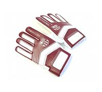 FC Barcelona Official Childrens/Youths Football Goalkeepers Gloves (Youths (9-14 Years)) (Burgundy/White)