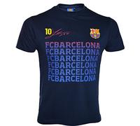 FC Barcelona Official Collection - Barça - Lionel Messi No. 10 Boy's T-Shirt, boys, navy, 8 Years
