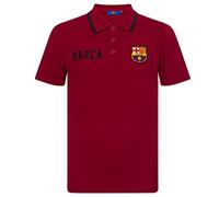 (Red, 10-11 Years) FC Barcelona Official Football Gift Boys Crest Polo Shirt Blue