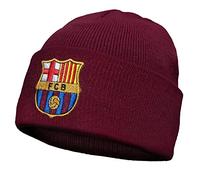 FC Barcelona Official Football Gift Knitted Bronx Beanie Hat Crest Red
